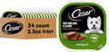 Cesar Classic Loaf in Sauce Adult Wet Dog Food Top Sirloin Flavor, Wet Food for Dogs, 3.5 oz Easy Peel Trays, 24 Count
