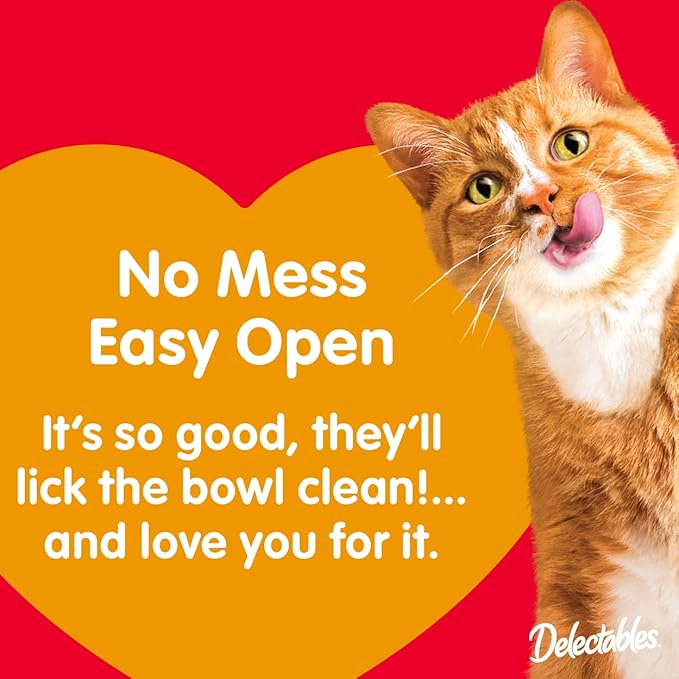 Hartz Delectables Bisque Lickable Cat Treats, Tuna & Chicken, 30 Count (Pack of 6)