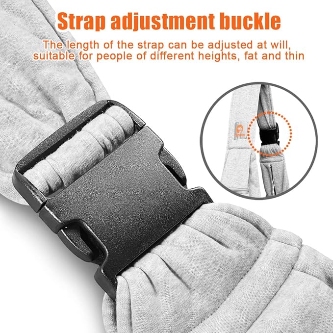 Tomkas Small Dog Sling Carrier - Zipper Pocket & Adjustable Strap - for 3-10 lbs Pets(Grey)