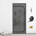 DOOREASY Cat Screen Door, Upgraded Pet Door Mesh Screen Prevent Cats Dogs from Running Out, Cat Resistant Screen Door with Zipper Closure, Easy Install (Fits Doors Up to 36"x96")