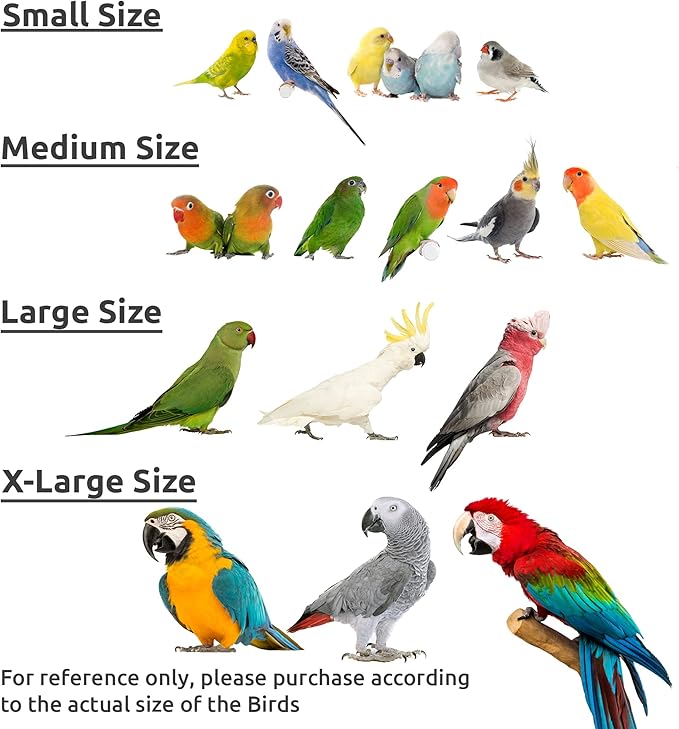 SIMENA Bird Blanket for Cage, Corner Fleece Bed for Birds, Cozy Bird Warmer, Parrot House for Cage, Cuddle Nest Hanging Toy for Lovebirds Parakeet (Grey, XL)