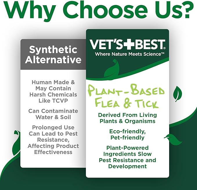 Vet's Best Natural Flea and Tick Spray for Cats and Home – Plant-Based Pest Control with Certified Essential Oils – Safe Indoor Flea Treatment for Cat Households – 96 oz Refill Bottle – Made in USA