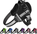 JSXD Dog Harness,No-Pull Service Dog Harness with Handle Adjustable Outdoor Pet Dog Vest 3M Reflective Nylon Material Vest for Breeds,Easy Control for Small Medium Large Dogs