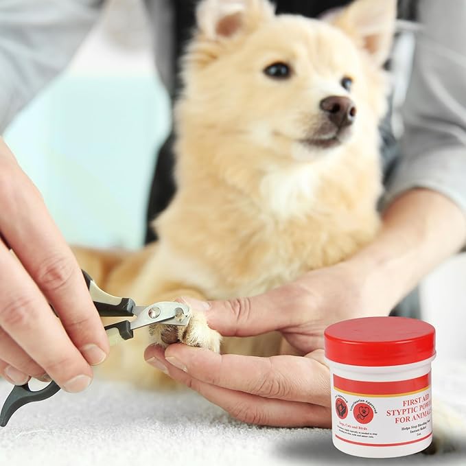 G.B.S Styptic Powder for Animals – Fast-Acting Blood Stop for Dogs, Cats, Birds & Small Pets – First Aid Powder for Nail Bleeding, Minor Cuts & Grooming – 1 oz, Pack of 5