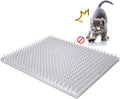 8 Pack Cat Deterrent Outdoor/Indoor Scat Mat, Pet Deterrent Training Mats, Keep Cats/Dogs Away Plastic Mats with Spikes, 12 Sq.ft, 16 x 13 Inches