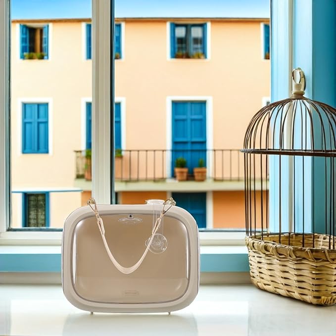 Healifty Portable Parrot Carrier Travel Cage with Handle Breathable Small Bird Travel Cage Bag for Parakeets Lovebirds Cockatiels