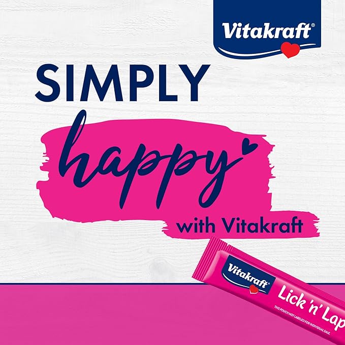 Vitakraft Lick 'n' Lap Snack Creamy, Cat Treat with Real Salmon, 44 Count