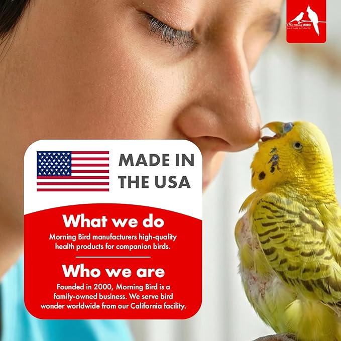 Morning Bird Vitalize for Birds 4.5 oz – Stress & Dehydration Support – Promotes Hydration, Energy, Balance & Muscle Recovery – Water-Soluble Supplement for All Bird Species