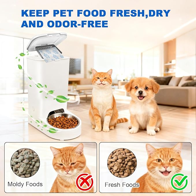 Pet Food Desiccant Bag for Most Smart Feeders, 24 Packs Replaced Desiccant Bags with Color Indicating for Automatic Cat Dog Feeder, Desiccant Bag Replacement