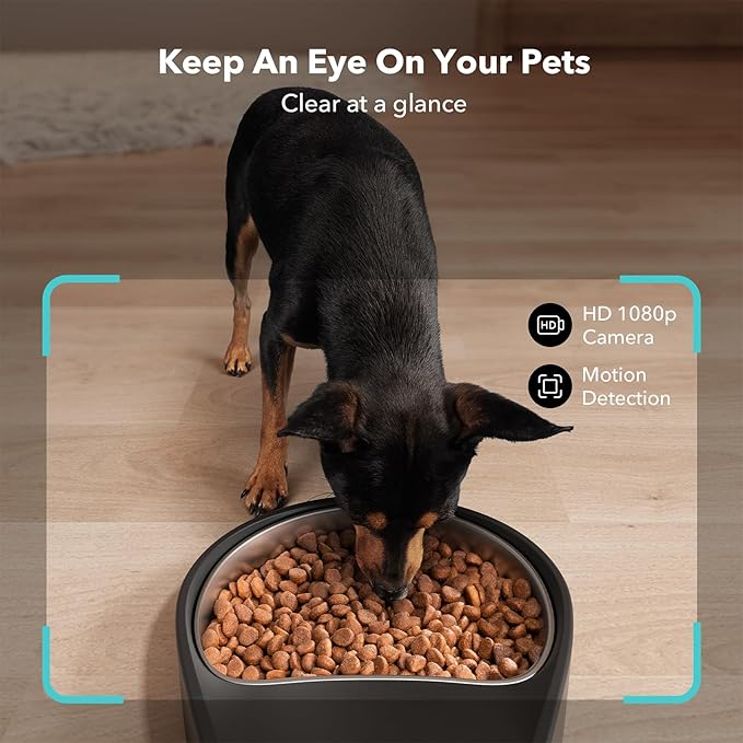 PETLIBRO Automatic Cat Feeder with Camera, 1080P HD Video with Night Vision, 5G WiFi Pet Feeder - 2-Way Audio, Low Food & Blockage Sensor, Motion & Sound Alerts (Pack of 4)