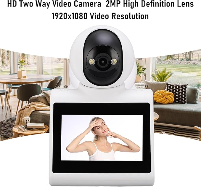 PUSOKEI Two Way Video Camera,2MP HD 1080P Pet Dog Camera, Smart Video Calling Monitor with Motion Zone, Voice Calling for Home Security & Family Communication (64GB)
