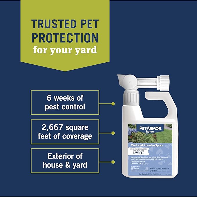 PetArmor Plus Flea & Tick Prevention for Dogs 23-44 lbs (3 Doses) + PetArmor Home Carpet Spray and Yard Spray for Fleas & Ticks, Total Flea & Tick Prevention