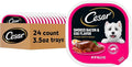 Cesar Classic Loaf in Sauce Adult Wet Dog Food Bacon & Egg Flavor, Wet Food for Dogs, 3.5 oz Easy Peel Trays, 24 Count