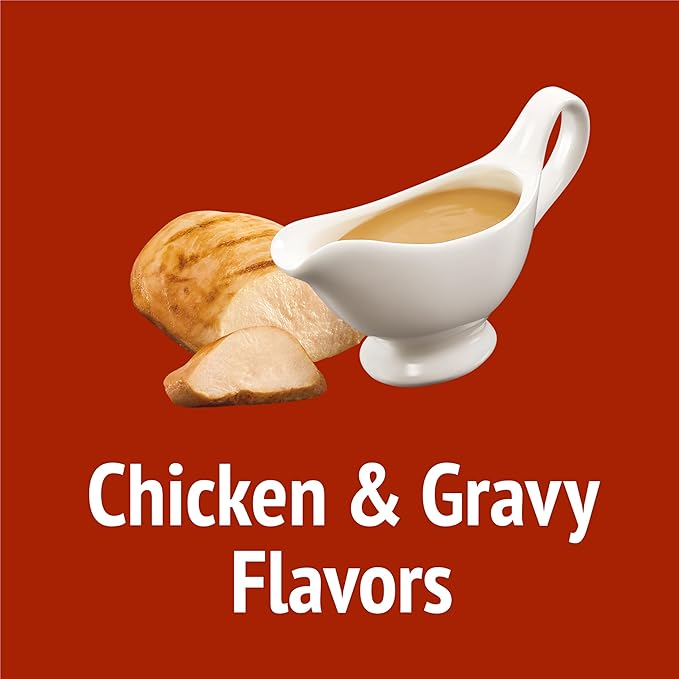 Purina Friskies Cat Treats, Party Mix Gravy-licious Crunch Chicken and Gravy Flavors - (Pack of 6) 6 oz. Pouches