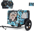Anwick Dog Bike Trailer, Heavy Duty Dog Trailer for Bicycle, Cart Pet Bike Carrier with 3 Doors, 16" Wheels, Flag, Collapsible to Store, Pet Cart Bicycle Carrier for Small and Medium Pets