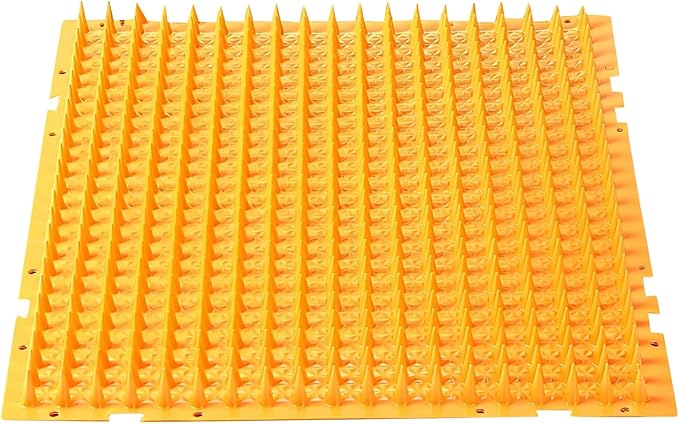 Cat Repellent Outdoor Mat Cats Dogs Plastic Bendable, Spiked Deterrent Training Repellent Pet Mats with Spikes for Indoor Outdoor Supplies, Keep Cats Out of Yard Permanently, 16 x 13 Inch (Orange)