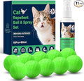 Cat Repellent Ball &,Spray, Dog Repellent, Natural Peppermint Oil Cat & Dog Deterrent Spray 60ml Outdoor and Indoor, Keep Cats Out of Yard Permanently, Protect Your Yard and Furniture