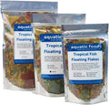 Aquatic Foods Inc. Tropical Fish Flakes, Mix of Krill, Color Enhancing, Spirulina Flakes for Cichlids, Angels, Tetras, Guppies, All Tropical Fish...WL…2-lbs Poly Bag