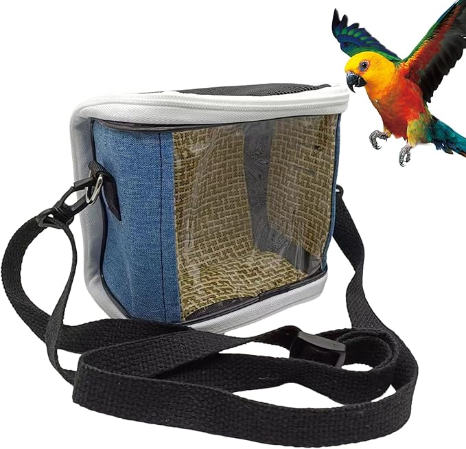 Bird Carrier - Lovebirds Outdoor Carrying Cage, Portable Parrot Travel Habitat with Ventilated Design, Secure Pet Transport Box | for Macaw Conure Budgies Vet Visit Short Trips Moving Homes