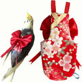 Bird Flight Suits Diapers, Parrot Flight Suits Diapers for Quaker Parakeets Cockatiels Flight Suits, Parrot Clothes (Red,2XL)