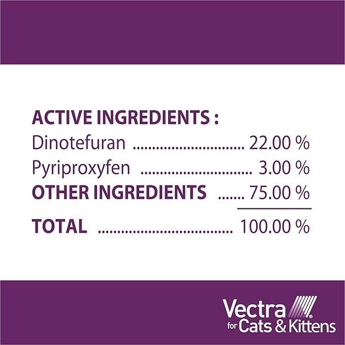 Vectra for Cats & Kittens Flea Treatment & Prevention for Small Cats (2-9 lbs.) 6-Month Supply