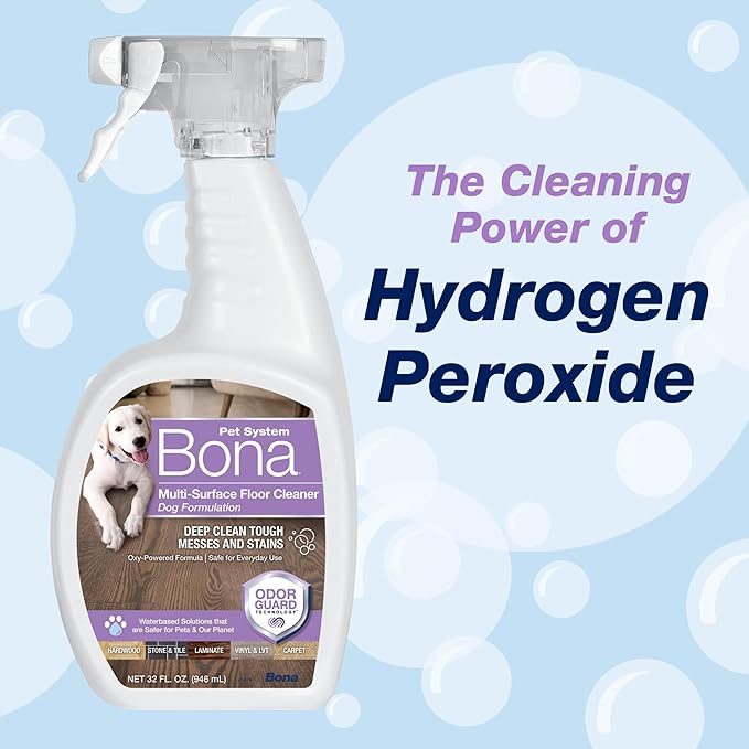 Bona Pet Spray Odor Eliminator, Dog Formulation, 32 fl oz, Safe for Carpeted Areas and Multi-Surface Floors (Pack of 2)