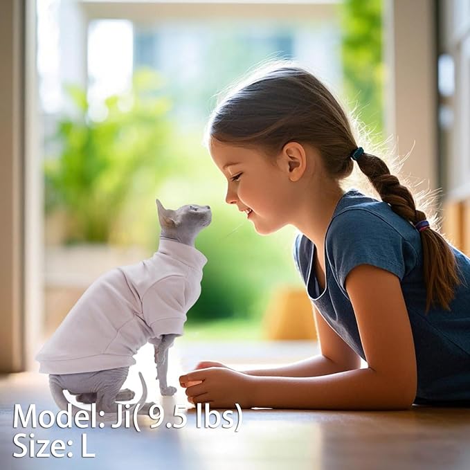 Sphynx Cat Sweater Hairless Cat Clothes Sweater Shirt Soft Warm Long Sleeves Pullover Pet Clothes Pajamas Dog Cloth for Small Dogs Jumpsuit Pet Sweaters (Pink, Small)