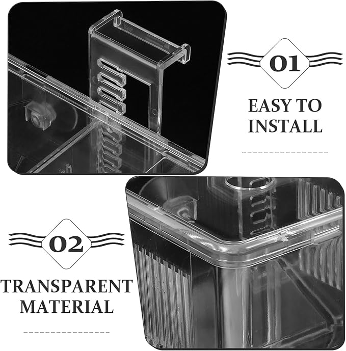 Milisten Fish Breeding Box Aquarium Incubator Divider for Shrimp and Fry Transparent Hatchery Easy to Clean and Install Portable Fish Isolation Tank