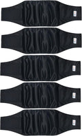 5 Pack Dog Diapers Male Reusable, Premium Belly Bands for Male Dogs, High Absorbing Pee Wraps for Doggie in Incontinence and Training Black XL