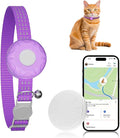 Cat Tracker, MINI Pet Tracker for Cats, No Monthly Fee, Waterproof Cat GPS Tracker, Compatible with Apple Find My App(Only iOS), Real-Time Tracking, Precise Positioning, Smart Alerts