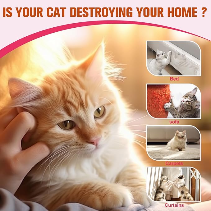 2-Pack Cat Deterrent Spray, Natural Cat Repellent Spray for Indoor and Outdoor Use, Scratch Deterrent for Furniture, Urine Marking & Plants, Training Aid to Help Discourage Scratching & Marking