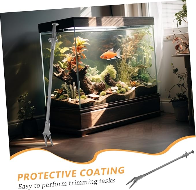 DOITOOL Aquatic Plant Tweezers Ergonomic Plastic Tongs for Easy Trimming Plant Removal Fish Tanks Resistant Design for Aquarists