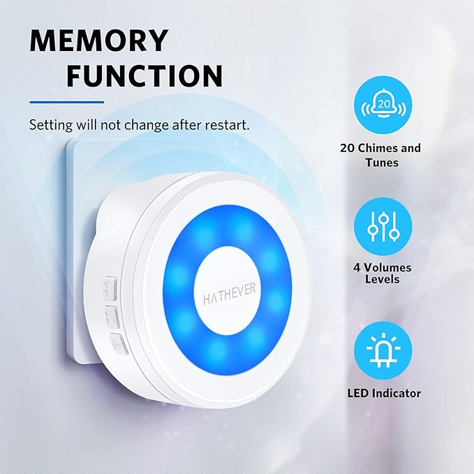 Dog Bell for Door Potty Training, Wireless Doggie Door Bell Operating at 1000 Feet with IP65 Waterproof Touch Button, Easy Installation
