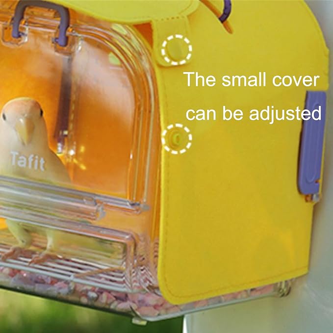 Light Weight Pet Carriers Transparents Portable Bird Cage with Removable Tray for Budgies and Small Birds Travel Cage with