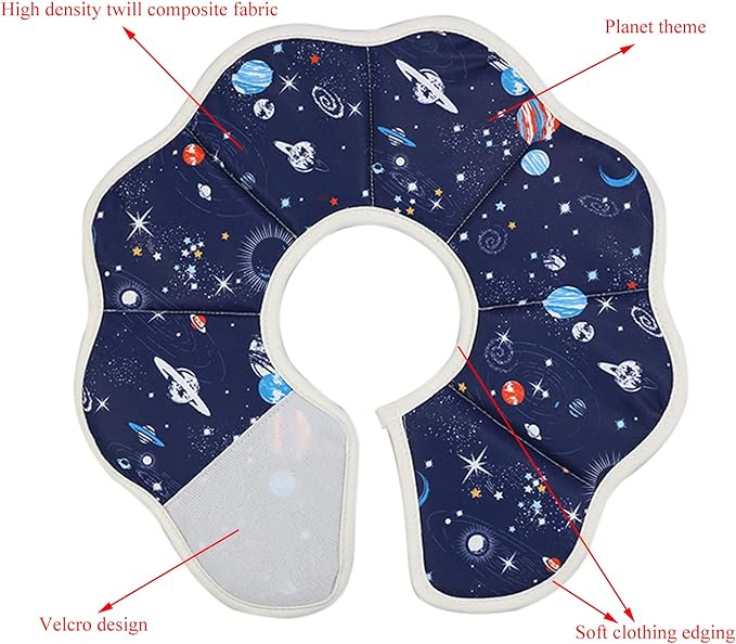 Soft Cat Cone, Adjustable Recovery Collar After Surgery to Prevent Licking Wound, Protective Cat Neck Cone, Comfortable Pet Elizabethan Collar for Cats Kittens and Puppies (L)