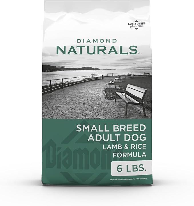 Diamond Naturals Small Breed Lamb and Rice Formula Adult Dry Dog Food with Quality Lean Protein from Real Lamb, Specially for Small Breed Dogs 6lb