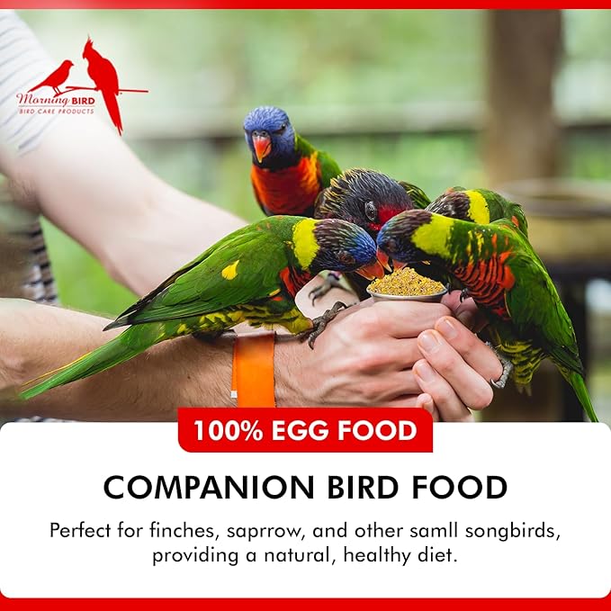 Morning Bird Eggfood 1.5 lbs – Protein-Rich Soft Food Food for Birds - High in Protein - Vitamins & Minerals – Supports Growth, Digestion & Feather Health – Ideal for Breeding Birds
