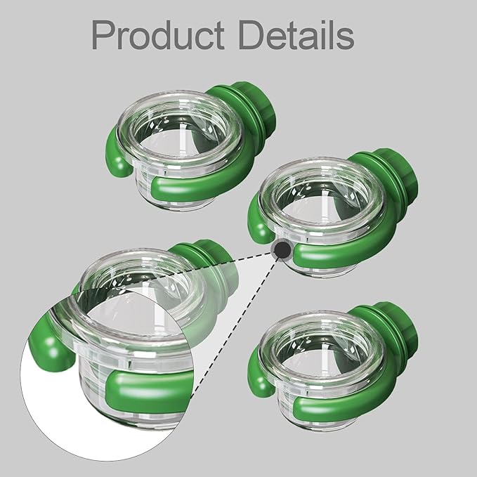 4 Pieces Bird Water Dispenser Decoration for Outside Sturdy Yard Transparent Multifunctional Professional Food Bowl Accessory, Green