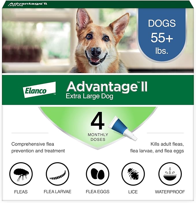 Advantage II Extra Large Dog, 4 pack