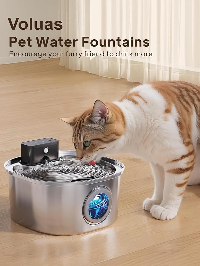 Replacement Cat Water Fountain Filters, 9 Filters and 9 Pre-Filter Sponges for 108oz/3.2L Stainless Steel Pet Water Fountain 309A/309B/309C