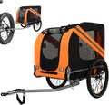 Large Dog Trailer for Bike, Folding Bike Trailer for Dogs with 18.9" Wheels, 120LB Capacity All-Terrain Pet Carrier, Universal Bicycle Coupler