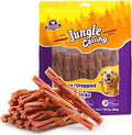 Jungle Calling Beef Collagen Sticks, Long Lasting Dog Chews, Chicken Wrapped Treats, Rawhide Alternative for Small Medium Large Dogs, Dental Health, Beef Lung Flavored Bones,14.1 oz, About 22 Sticks