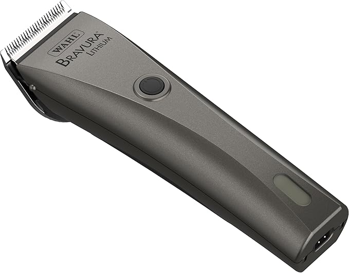 Wahl Professional Animal Bravura Pet, Dog, Cat, and Horse Corded/Cordless Clipper Kit, Gunmetal (#41870-0425)