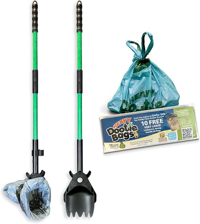 XP Pooper Scooper & Rake Set, Consumer Reports #1 Rated Ergonomic Scooper 2023-2026. Strong & Lightweight, Dogs & Pet Poop Cleanup & Waste Removal - Fits Any Style Bag. 10-Year Wty.