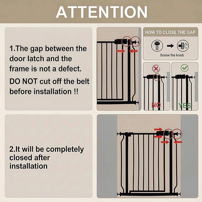 Extra Wide 76.4-81 Inch Large Baby Gates for Stairs, Doorways - No Drilling, Pressure Mounted Pet Gates for Kids & Dogs