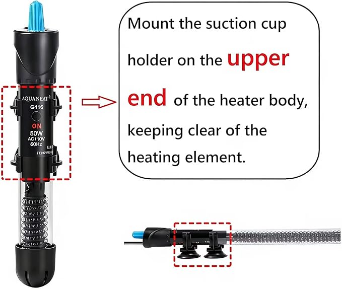 AQUANEAT Aquarium Heater, 300W Fish Tank Heater, Adjustable Submersible Water Thermostat with Digital Thermometer