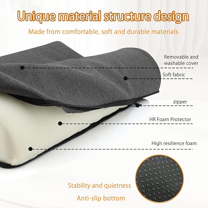 VINGVO Dog Bolster Pillow/Headrest, for Cervical Vertebra/Neck Stable Support, Portable Elastic Soft Pet Headrest for Dog Cat (M（15.91 x 14.57in）)