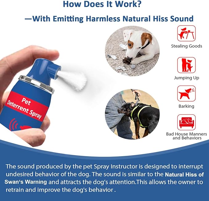 Pet Instructor Spray for Dog, 75ml Spray Corrector Dog Trainer, Safe Humane & Effective Stop Barking, Jumping Up, Food Stealing, Dog Fights & Attacks, Help Stop Unnecessary Dog Behaviour (4 Pack)
