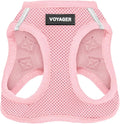 Best Pet Supplies Voyager Step-in Air Harness - All Weather Mesh, Reflective, No Pull Harness for Dogs, Cats - Secure with Hook & Loop Fastener, Buckle, Double D-Rings - Pink, S