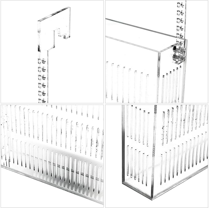 Fish Breeding Box Acrylic Incubator Tank with Hanging Design, Medium Aquarium Nursery for Fry and Guppy Fry Isolation in Home Aquariums